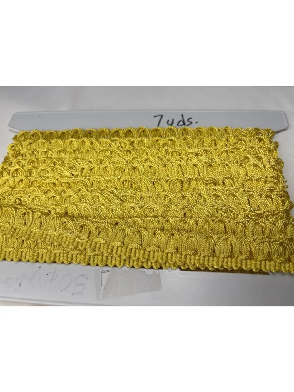 Yellow Braided Loop Trim 7 yards Decorative Ribbon Craft Supplies